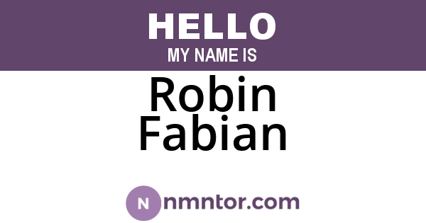 Robin Fabian