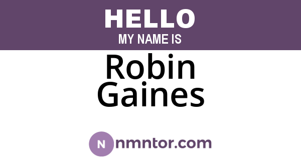Robin Gaines