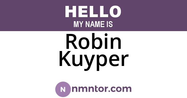 Robin Kuyper