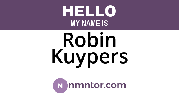Robin Kuypers