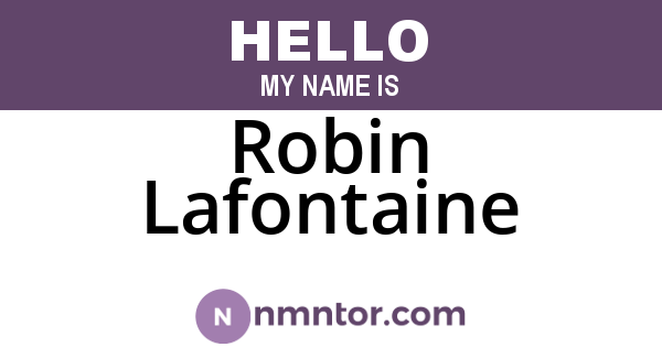 Robin Lafontaine
