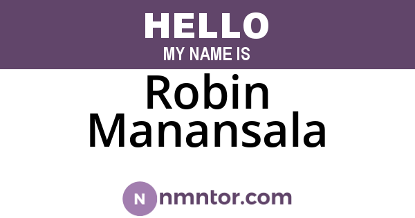Robin Manansala