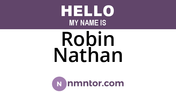 Robin Nathan