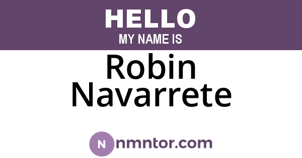 Robin Navarrete