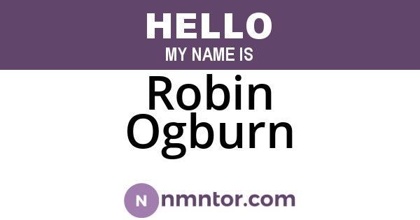 Robin Ogburn