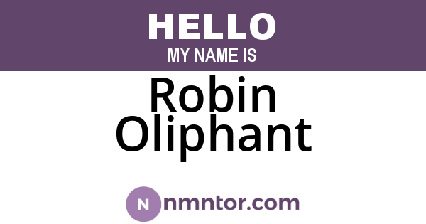 Robin Oliphant
