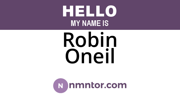Robin Oneil