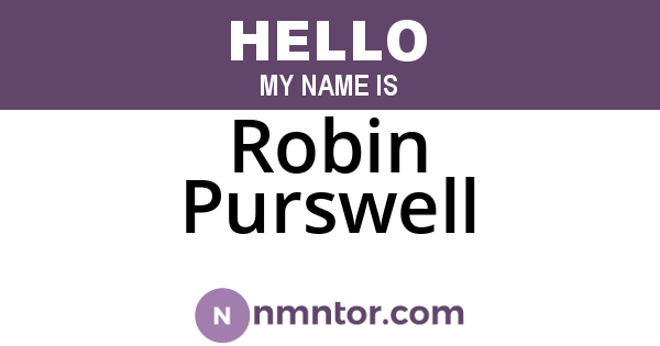 Robin Purswell