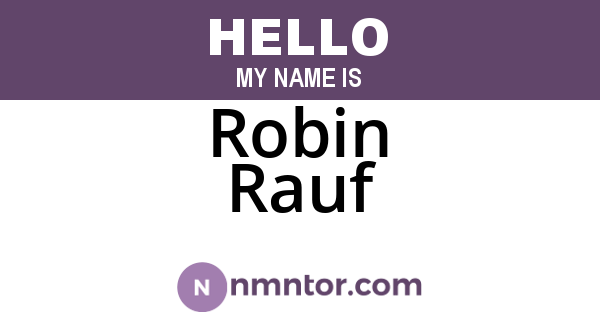 Robin Rauf