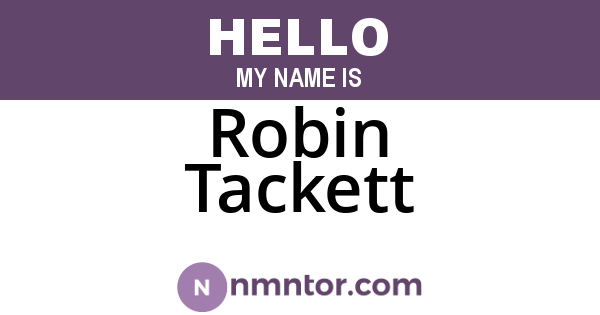 Robin Tackett