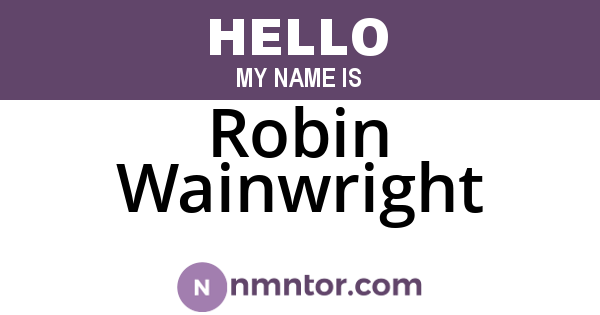 Robin Wainwright