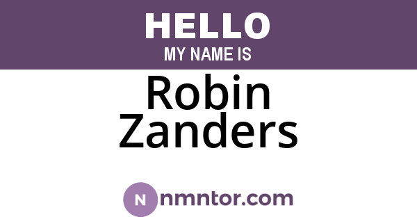 Robin Zanders