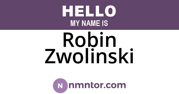 Robin Zwolinski