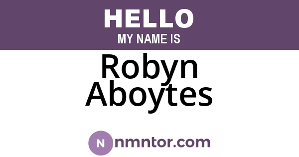 Robyn Aboytes