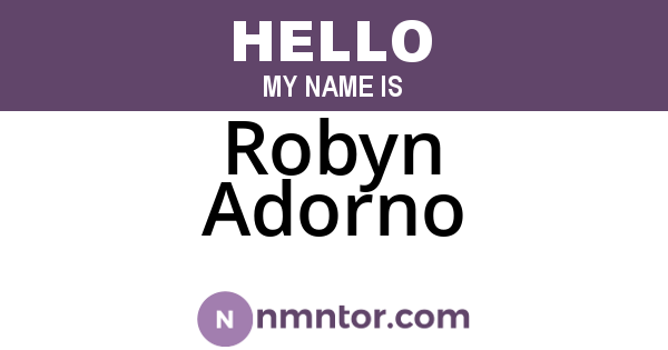 Robyn Adorno