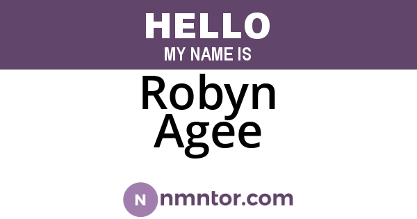 Robyn Agee