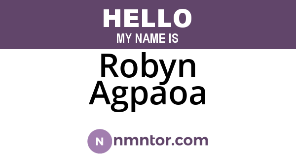 Robyn Agpaoa