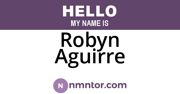 Robyn Aguirre