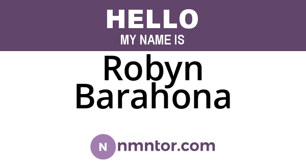 Robyn Barahona