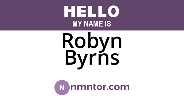 Robyn Byrns