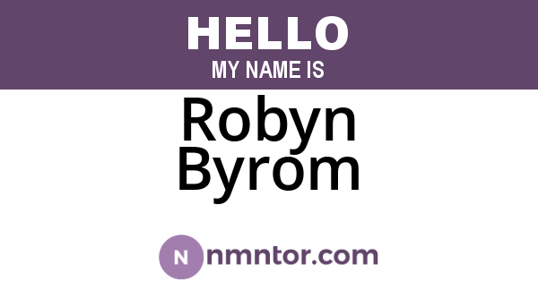 Robyn Byrom