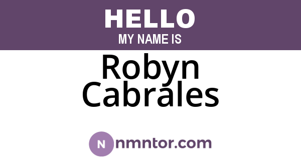 Robyn Cabrales