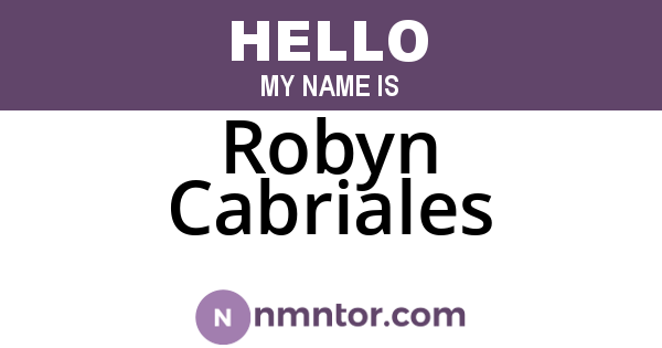 Robyn Cabriales