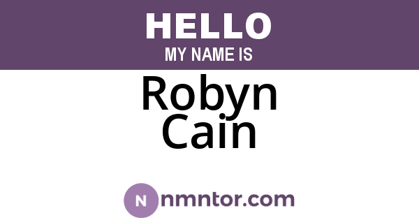 Robyn Cain