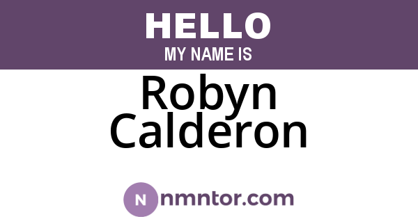 Robyn Calderon