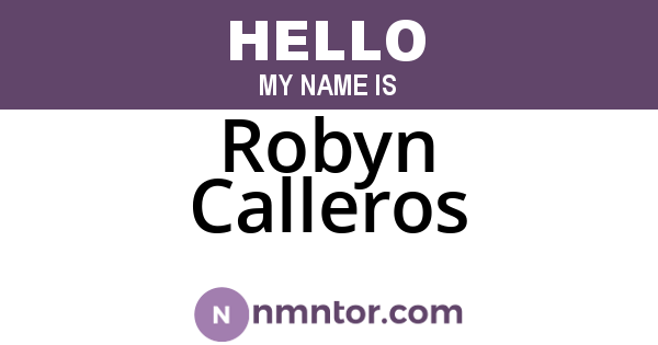 Robyn Calleros