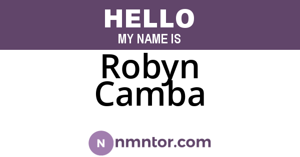 Robyn Camba