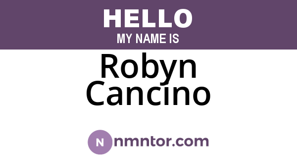 Robyn Cancino