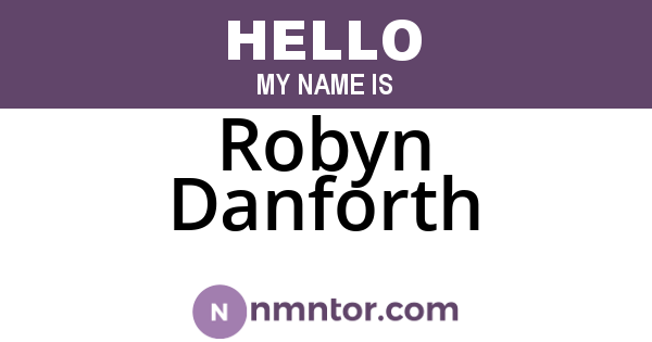 Robyn Danforth