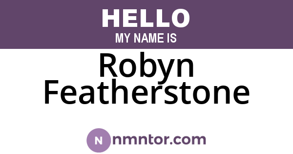 Robyn Featherstone