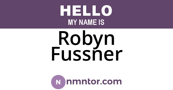 Robyn Fussner