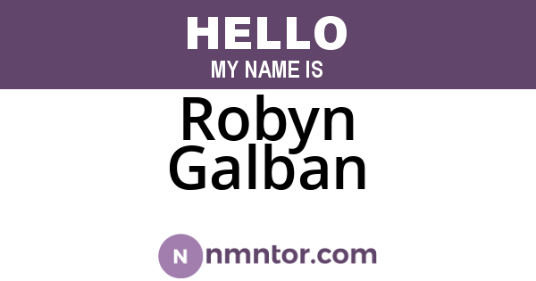 Robyn Galban