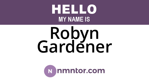 Robyn Gardener