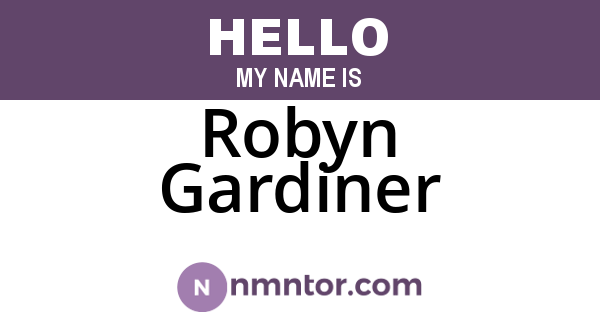 Robyn Gardiner