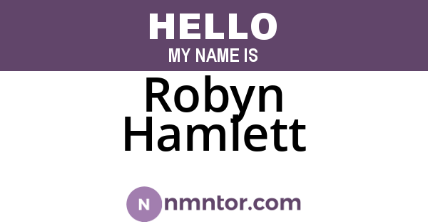 Robyn Hamlett