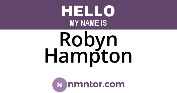 Robyn Hampton