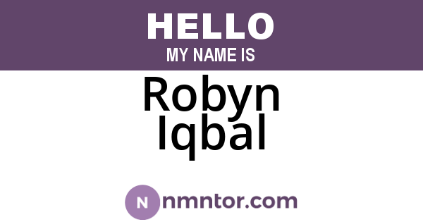 Robyn Iqbal