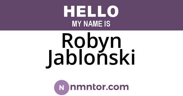 Robyn Jablonski