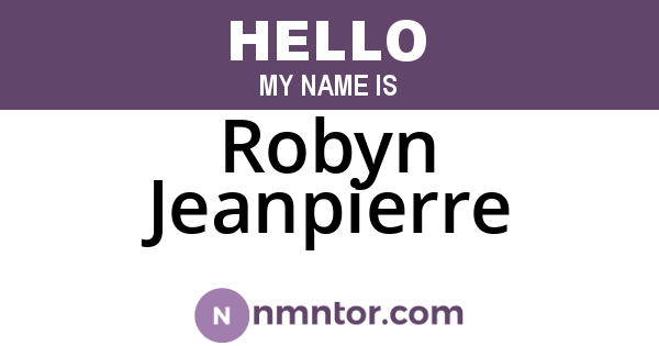 Robyn Jeanpierre