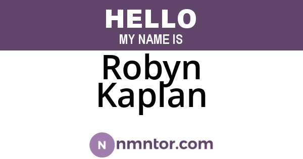 Robyn Kaplan