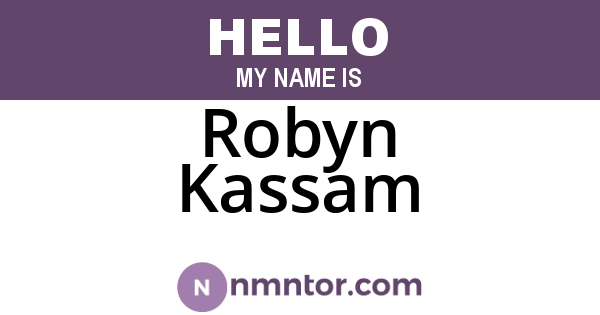 Robyn Kassam