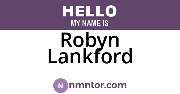 Robyn Lankford