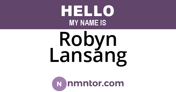 Robyn Lansang