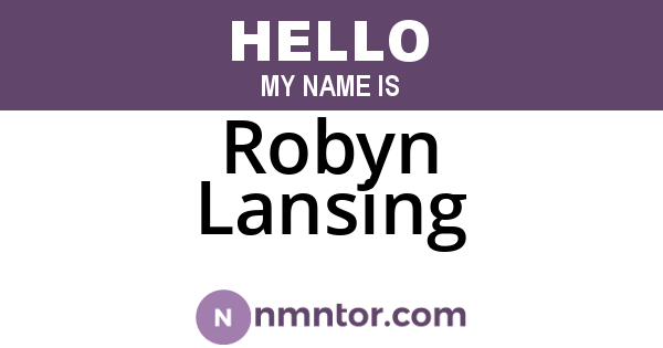 Robyn Lansing