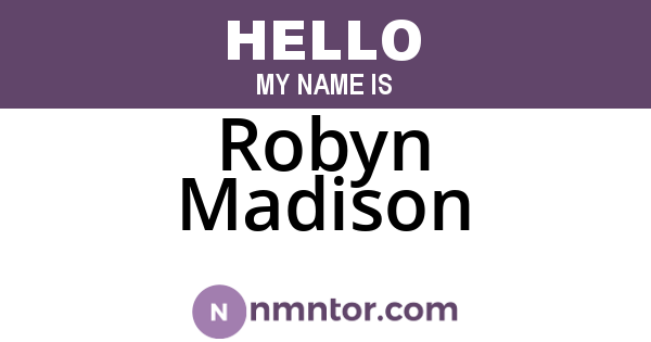 Robyn Madison
