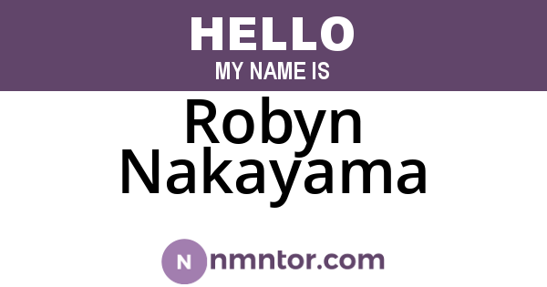 Robyn Nakayama
